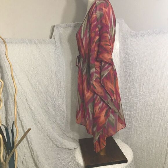 Michael Michael Kors Orange Cover-Up Top Size L/LX - Picture 4 of 7